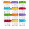 Picture of WeeSprout Glass Baby Food Storage Jars - 12 Set, 4 oz Baby Food Jars with Plastic Lids, Freezer Storage, Reusable Small Glass Baby Food Containers, Microwave & Dishwasher Safe, for Infant & Baby Food