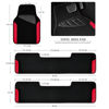 Picture of CAR PASS® Waterproof Universal Faux Leather 3Row Car Floor Mats, Red Car Mats Fit for SUV,Vans,sedans, Trucks,Set of Vehicles Car Carpet with Driver Heel Pad and Anti-Slip Nibs Backing (Red 3Row)