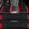 Picture of CAR PASS® Waterproof Universal Faux Leather 3Row Car Floor Mats, Red Car Mats Fit for SUV,Vans,sedans, Trucks,Set of Vehicles Car Carpet with Driver Heel Pad and Anti-Slip Nibs Backing (Red 3Row)