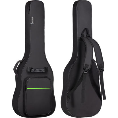 Picture of CAHAYA Electric Guitar Bag Gig Bag 0.3in Thick Padding Backpack Soft Electric Guitar Case Green CY0293