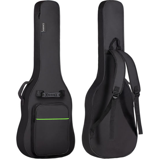 Picture of CAHAYA Electric Guitar Bag Gig Bag 0.3in Thick Padding Backpack Soft Electric Guitar Case Green CY0293