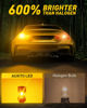 Picture of AUXITO 2025 Latest CANBUS 7440 7443 LED Bulbs Amber Yellow with Built-in Resistor Anti Hyper Flash 7440NA 7441 7444 7444NA W21W WY21W Error Free LED Front Rear Turn Signal Lights, Pack of 2
