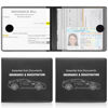 Picture of UYYE Lichee Pattern 2-Pack Documents Registration and Insurance Holder, Print Patterns Car Glove Box Organizer Wallet, Car Interior Accessories for Car, Truck, SUV and Other Vehicle (Lichee Black)