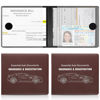 Picture of UYYE Lichee Pattern 2-Pack Documents Registration and Insurance Holder, Print Patterns Car Glove Box Organizer Wallet, Car Interior Accessories for Car, Truck, SUV and Other Vehicle (Lichee Brown)
