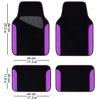 Picture of CAR PASS Waterproof Universal Fit Car Floor Mats, Faux Leather Car Carpet Mats with Anti-Slip Nibbs Backing & Driver Heel Pad Fit for SUV,Vans,sedans, Trucks,Set of 4pcs for Women (Black with Purple)