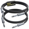 Picture of Guitar Cable 3.3 ft 2 Pack, Professional Rean Connectors from Neutrik, Kevlar-Reinforced Nylon Braided Instrument Cable, 1/4 Inch Electric Guitar Cable, Bass Guitar AMP Cord, 20 AWG, OFC