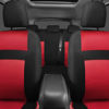 Picture of CAR PASS 3D Air Mesh Car Seat Covers Full Sets w/5mm Sponge, 4Pcs Waterproof Car Floor Mats, Steering Wheel Cover Universal Fit for SUV Sedan Truck, Airbag Compatible Automotive Interior(Black & red)