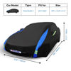 Picture of Avecrew Car Cover for Tesla Model 3 2017-2024, Custom Fit Full Exterior Cover with Charging Port and Breathable Ventilation Mesh, Waterproof All Weather Outdoor Rain Snow Sun Protection Cover