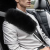 Picture of OGLAND Long Wool Fluffy Sheepskin Seat Belt Covers, Fuzzy Seatbelt Pads for Adults Kids Women Universal Car 2 Pack (Black)
