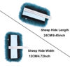Picture of Long Wool Sheepskin Seat Belt Covers, SeatBelt Pads for Adults Kids Women Universal Car 2 Pack (Steel)