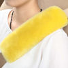 Picture of OGLAND 2 Pack Real Sheepskin Wool Car Seat Belt Pads for Auto Car Seat Belt, Soft Shoulder Pad, Neck Cushion Protector, Genuine Natural Merino Wool (Lemon Yellow)