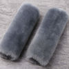 Picture of OGLAND 2 Pack Natural Fur Comfort Auto Authentic Sheepskin Car Seat Belt Pads for Adults, Soft Texture Shoulder Neck Cushion Pad Protector, Genuine Australia Merino Wool Cover (Blue Gray)