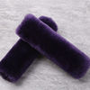 Picture of OGLAND 2 Pack Natural Fur Comfort Auto Authentic Sheepskin Car Seat Belt Pads for Adults, Soft Texture Shoulder Neck Cushion Pad Protector, Genuine Australia Merino Wool Cover (Lilac)