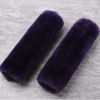 Picture of OGLAND 2 Pack Natural Fur Comfort Auto Authentic Sheepskin Car Seat Belt Pads for Adults, Soft Texture Shoulder Neck Cushion Pad Protector, Genuine Australia Merino Wool Cover (Lilac)