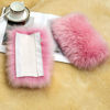 Picture of OGLAND Long Wool Fuzzy Sheepskin Seat Belt Covers, Fluffy Wool Seatbelt Pads Covers for Universal Car Pet Adults Kids Women,2 Pack Pink