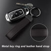 Picture of Turcee Leather Car Keychain,Creative Personality Leather Car Key Fob,Car Accessories Universal Key Fob Keychain for Men and Women (Black)