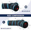 Picture of Tempcore Pet Cat Tunnel Tube Cat Toys 3 Way Collapsible, Cat Tunnels for Indoor Cats，Kitty Tunnel Bored Cat Pet Toys Peek Hole Toy Ball Cat, Puppy, Kitty, Kitten, Rabbit Blue Large Size