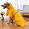 Picture of NACOCO Large Dog Raincoat Adjustable Pet Water Proof Clothes Lightweight Rain Jacket Poncho Hoodies with Strip Reflective (M, Yellow)