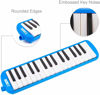 Picture of Vangoa 32 Key Melodica, Musical Instrument Air Piano Keyboard, Melodicas with Carrying Bag, Pianica Double Mouthpieces, Wipe Cloth, Key Stickers, Long Tubes (Blue)