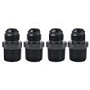 Picture of EVIL ENERGY 10AN Male Flare to 3/4" NPT Pipe Fitting Adapter Aluminum Straight Black 4PCS