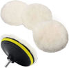 Picture of IPELY 6 Pcs 5 Inch Wool Polishing Buffing Pad Polishing Buffing Wheel for Drill Buffer Attachment with M14 Drill Adapter