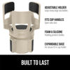Picture of Gorilla Grip Car Cup Holder Expander, Keeps Large Drink Cups Secure, Expander Fits Yeti, HydroFlask, Stanley 18 to 48oz Large Water Bottles, Coffee Mug, Adjustable Arms and Base Insert, Tan
