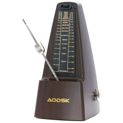 Picture of AODSK Mechanical Metronome Black Universal Metronome for Piano Guitar Violin Drums and Other Instruments Standard Loud Sound