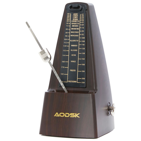 Picture of AODSK Mechanical Metronome Black Universal Metronome for Piano Guitar Violin Drums and Other Instruments Standard Loud Sound