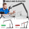 Picture of Microphone Boom Arm,Aokeo AK-45 Desk Adjustable Compact Mic Suspension Boom Scissor Arm Stand For Blue Yeti,Snowball iCE, HyperX QuadCast,SoloCast,Elgato Wave,Etc