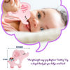 Picture of Bigspinach Soft Pink Elephant Teether Toy for Babies 3-6/6-12 Months Silicone Teething Toy Gift for Girls Gum Massager Anxiety Relief Items