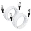 Picture of EBXYA XLR Cable 10 Ft 2 Packs - Premium Microphone Cable Patch Speaker Cable 3-Pin XLR Male to Female, White