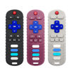 Picture of ERSIHUA 3Pcs Silicone Teething Toys, Remote Control Shape Teethers for Babies Remote Teething Toys, Silicone TV Remote Teether BPA Free/Dishwasher/Refrigerator Safe