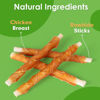 Picture of MON2SUN Dog Treats, 5 Inch Rawhide Twist Chicken Hide Sticks, Suitable for Puppy and Small Dogs, 5 Inch (Chicken, Pack of 75)