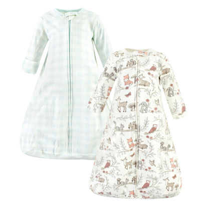 Picture of Hudson Baby Unisex Baby Cotton Wearable Sleeping Bag, Sack, Blanket, Girl Woodland Pals Long Sleeve, 18-24 Months