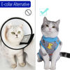 Picture of kzrfojy Cat Surgery Recovery Suit Professional for Surgical Abdominal Wound Or Skin Diseases E-Collar Alternative for Cats Dogs After Surgery Wear Pajama Suit (Gray, Large)