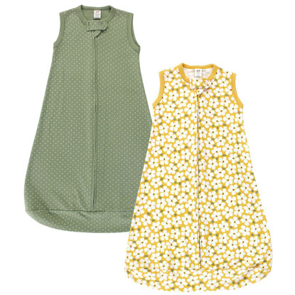Picture of Hudson Baby Unisex Baby Cotton Wearable Sleeping Bag, Sack, Blanket, Sage Floral Sleeveless, 18-24 Months
