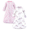 Picture of Hudson Baby Unisex Baby Cotton Wearable Sleeping Bag, Sack, Blanket, Floral Unicorn Long Sleeve, 0-3 Months