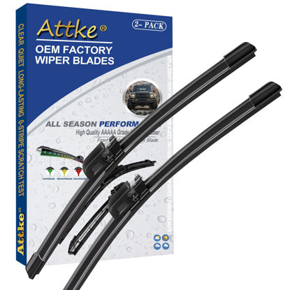 Picture of ATTKE Front Windshield Wiper Blades for Audi A8 S8 2003-2010 Genuine Replacement Wiper Blade Set 22"/22" (Set of 2)