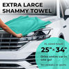 Picture of Premium XL Shammy Towel for Car - (34”x25”) - Super Absorbent Chamois Towel for Car - Spots and Scratch-Free Shammy Cloth for Car Drying - Reusable Car Drying Towel