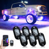 Picture of YiLaie RGB LED Rock Lights, with Phone App/Remote Control & Timing & Music Mode Rock Lights Kits, Waterproof Underglow Light for Jeep ATV RZR UTV SUV Off Road AUTO Motorcycle (6 Pods)