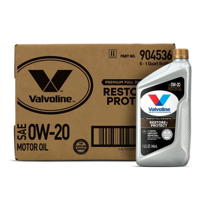 Picture of Valvoline Restore & Protect Full Synthetic 0W-20 Motor Oil 1 QT, Case of 6