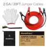 Picture of AWELTEC UL-Listed Jumper Cables - 2 Gauge 20 Feet Battery Jumper Cables for Car, Heavy Duty Booster Cables (2AWG x 20Ft) with Carry Bag, Safety Gloves and Iron Brush