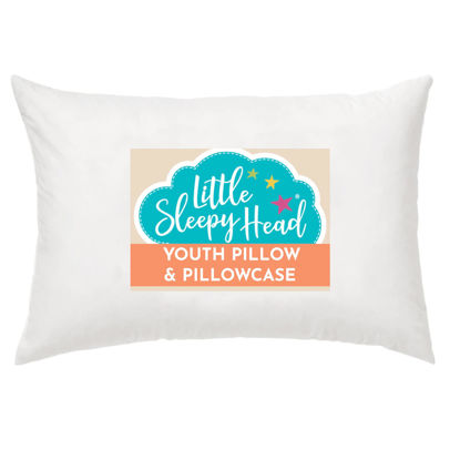 Picture of Little Sleepy Head Youth Pillow with Pillowcase 16x22, Soft Jumbo Toddler Pillow, Kids Pillow & Hypoallergenic Pillow Case - Best Kids Pillows for Sleeping, Perfect Kids Travel Pillow (White)