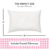 Picture of Toddler Pillow with Pillowcase 13x18 - Kids Pillow for Sleeping - Toddler Pillow - Better Neck Support Ergonomic Pillow and Toddler Pillowcase - Best Pillows for Kids (Gingham Pink)