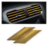 Picture of 20 Pieces Car Air Conditioner Decoration Strip for Vent Outlet, Universal Waterproof Bendable Air Vent Outlet Trim Decoration, Suitable for Most Air Vent Outlet, Car Interior Accessories (Gold)