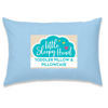 Picture of Little Sleepy Head Toddler Pillow with Pillowcase 13x18, Kids Pillow for Sleeping, Toddler Pillow 2 Year Old, Better Neck Support Ergonomic Pillow and Toddler Pillowcase, Best Pillows for Kids (Blue)