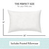 Picture of Little Sleepy Head Youth Pillow with Pillowcase 16x22, Soft Jumbo Toddler Pillow, Kids Pillow & Hypoallergenic Pillow Case - Best Kids Pillows for Sleeping, Perfect Kids Travel Pillow (Chevron Teal)