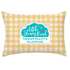 Picture of Toddler Pillow with Pillowcase 13x18 - Kids Pillow for Sleeping - Toddler Pillow - Better Neck Support Ergonomic Pillow and Toddler Pillowcase - Best Pillows for Kids (Gingham Yellow)