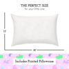 Picture of Toddler Pillow with Pillowcase 13x18 - Kids Pillow for Sleeping - Toddler Pillow - Better Neck Support Ergonomic Pillow and Toddler Pillowcase - Best Pillows for Kids (Dinosaurs Pink)