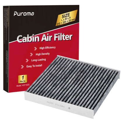 Picture of Puroma 1 Pack Cabin Air Filter with Activated Carbon Replacement for CP182, CF11182, Compatible with Honda CR-V, Civic, Accord, Odyssey, HR-V, Clarity, CR-Z, Fit, Insight, Acura MDX, RDX, TLX, Integra